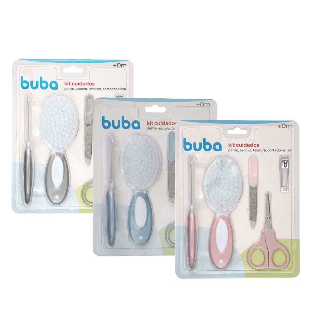 Kit De Higiene Cuidados Do Bebê Cabelos e Unha 5 Peças (0m+) - Buba