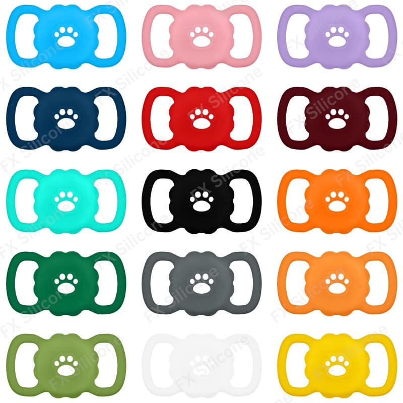 Case Capa De Silicone Com Pata para Airtag Coleira Gato Cachorro Pet Air Tag