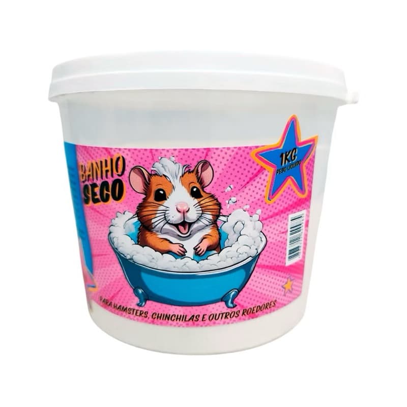Banho seco para roedores 1kg - Hamster, Chinchilas, porquinho da índia e outros roedores