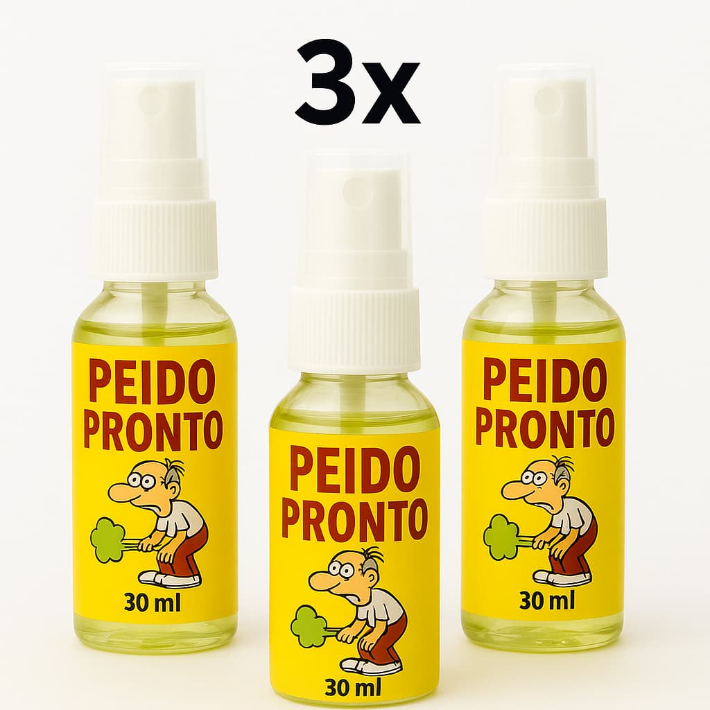 Kit 3 Spray Pegadinha Fedorenta Peido Trolagem Pum Pronto Pegadinha Realista Zoação 30ml