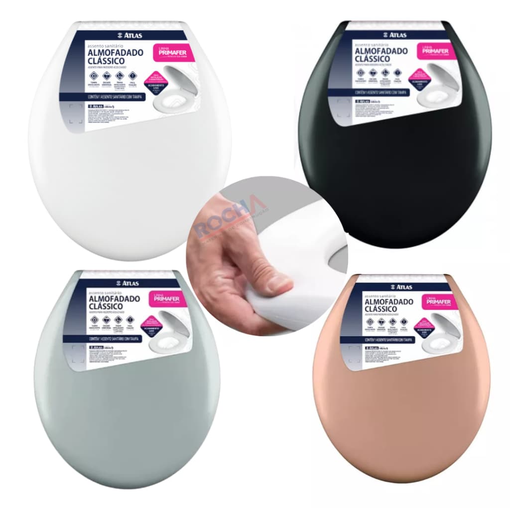 Assento Tampa Vaso Privada Almofadado Oval Deca Celite Icasa Universal