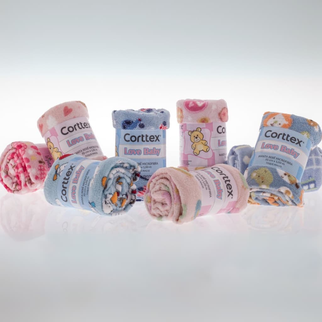 Kit 3 Manta de bebê Cobertor do Bebe Mantinha Microfibra estampada para Kit maternidade Sortidas