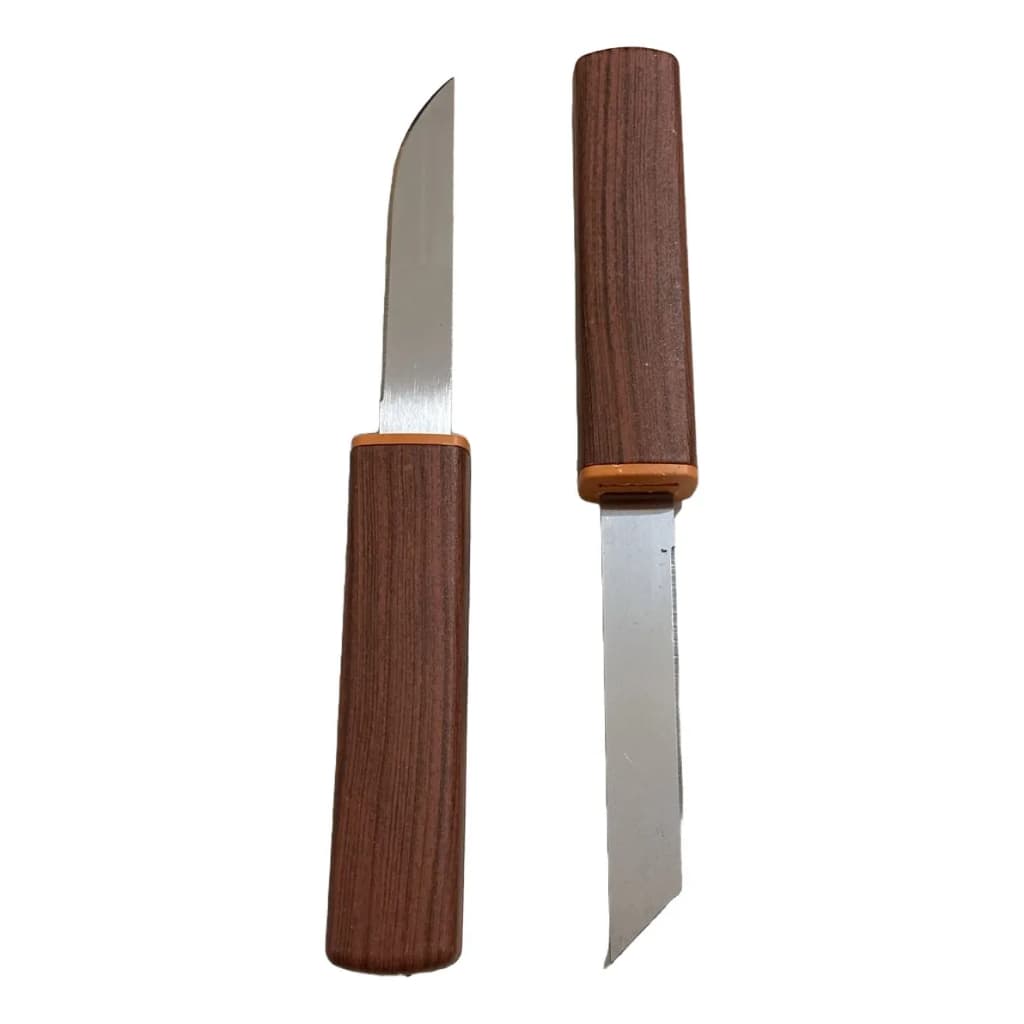 Faca De Lâmina Dupla Fixa 2 Em 1 De Aço