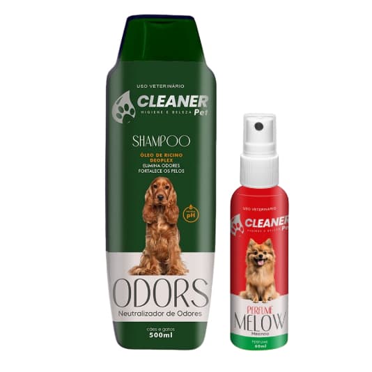 Kit Shampoo para cachorro shampoo Neutralizador de Odores 500ml + Perfume 60 ml CLEANER