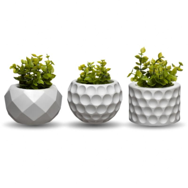 Kit 3 Vasos Decorativos com Plantas Artificiais para Sala, Quarto, Banheiro e Lavabo – Decoração