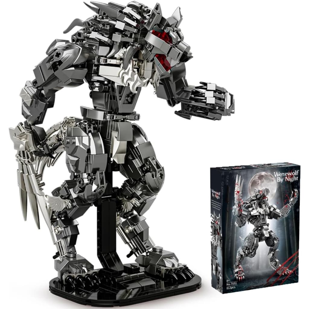 Conjunto de blocos de montar “Lobisomem da noite” com 813 peças