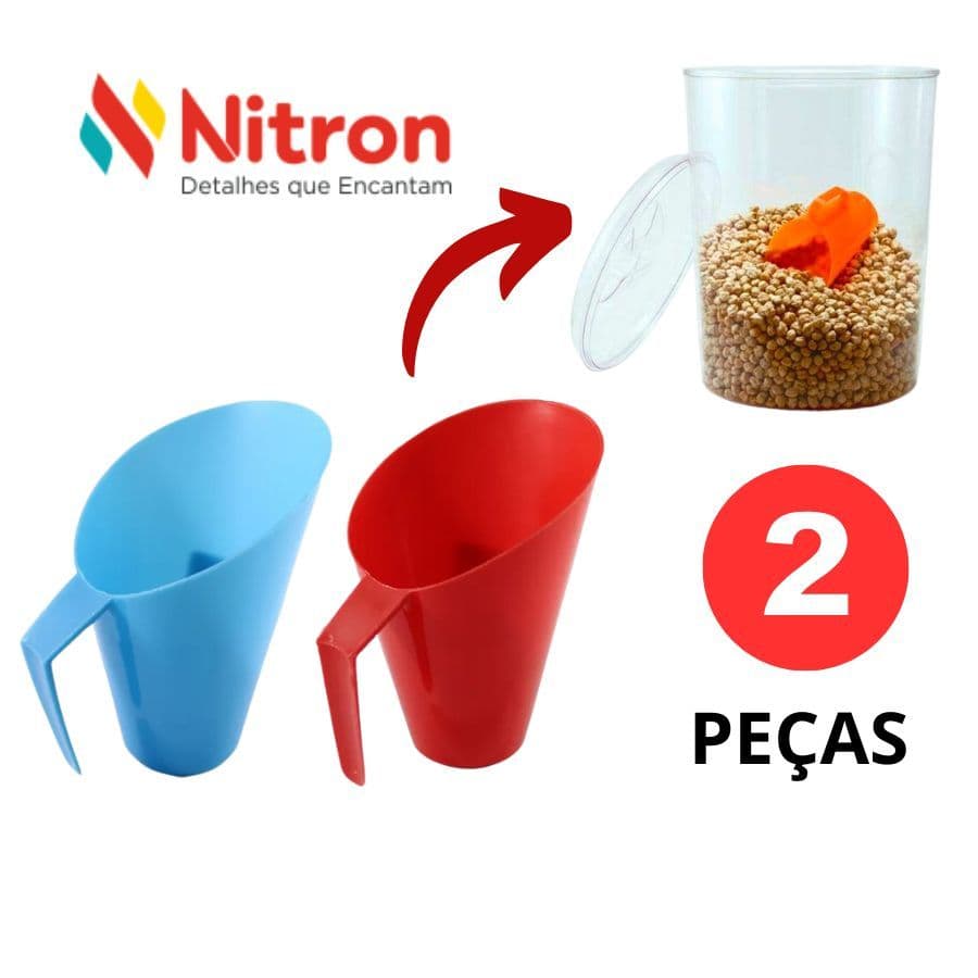 2 Peças Concha Para Cereais 150ml Plástica Cores Nitron