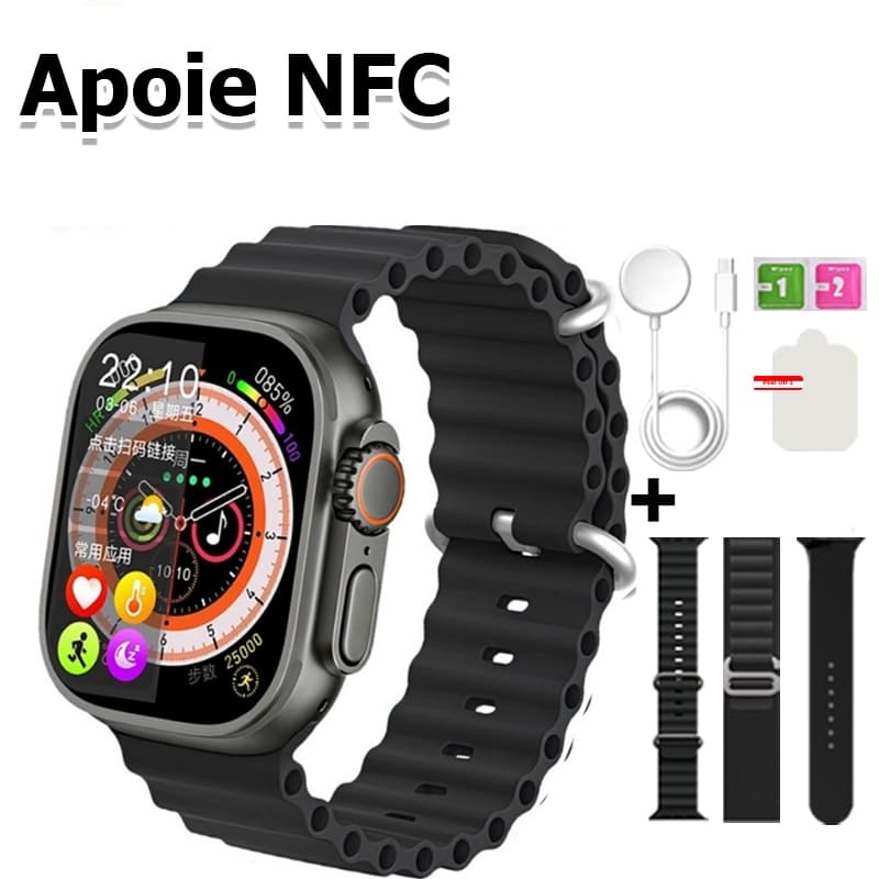 Smartwatch Original Tela Amoled NFC IP67 à prova d'água Esportivo Fitness Relógio Inteligente Para Android IOS