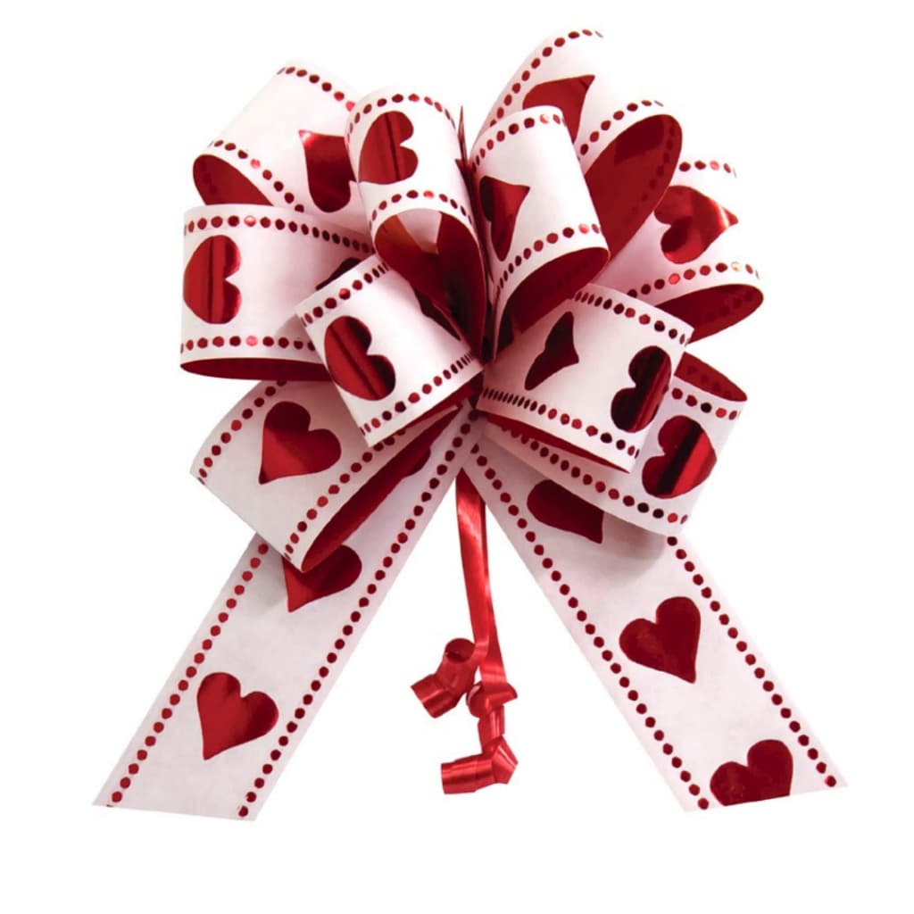 Laço Pronto Para Presente e Embalagem Laço Coração Flor Grande 10 Unidades - SV10