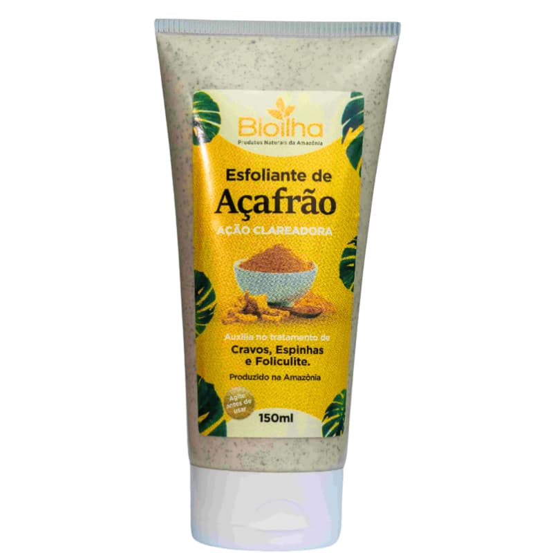 Esfoliante Corpo e Rosto de Açafrão |Trata Foliculite, pelos encravados e Acne| Bioilha