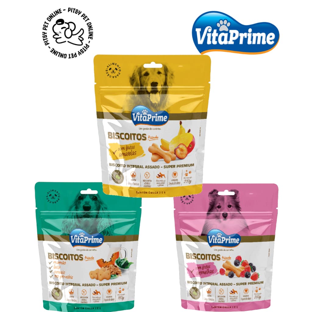 Biscoito Para Cachorro VitaPrime Frutas