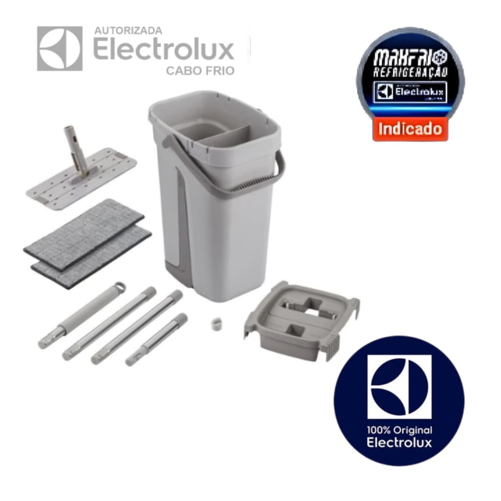 Mop Flat Lava e Seca  com Refil Extra de Microfibra Electrolux ORIGINAL