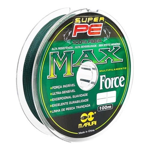 Linha Multifilamento 4 Fios Max Force 100m Maruri Linha de Pesca Super Pe