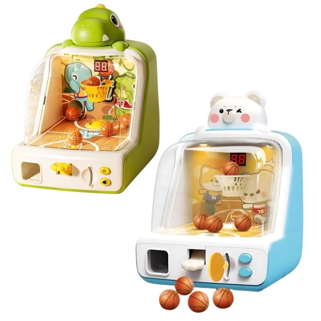Máquina de Diverssão Mini Basquete Bola Esportes Infantil  com Contador Fochas e Led