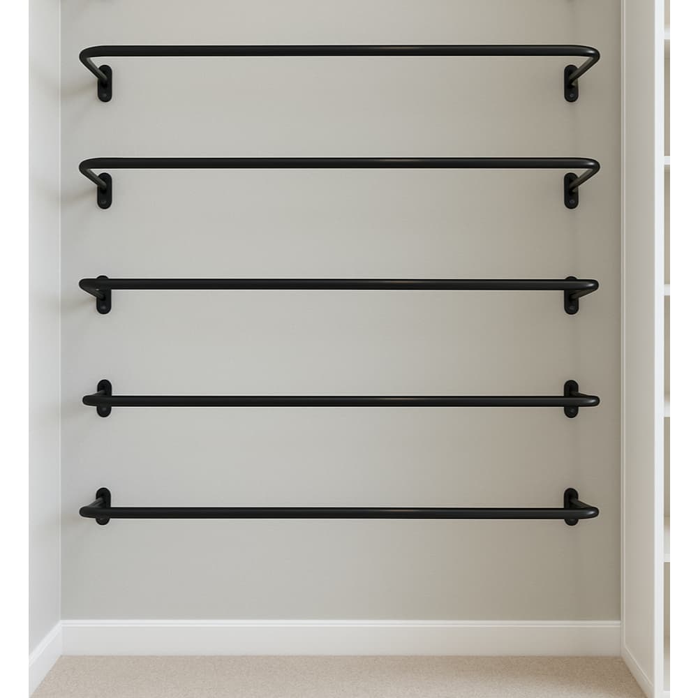 Kit 5 Unidades Cabideiro de Parede Arara – Organizador Closet e Loja