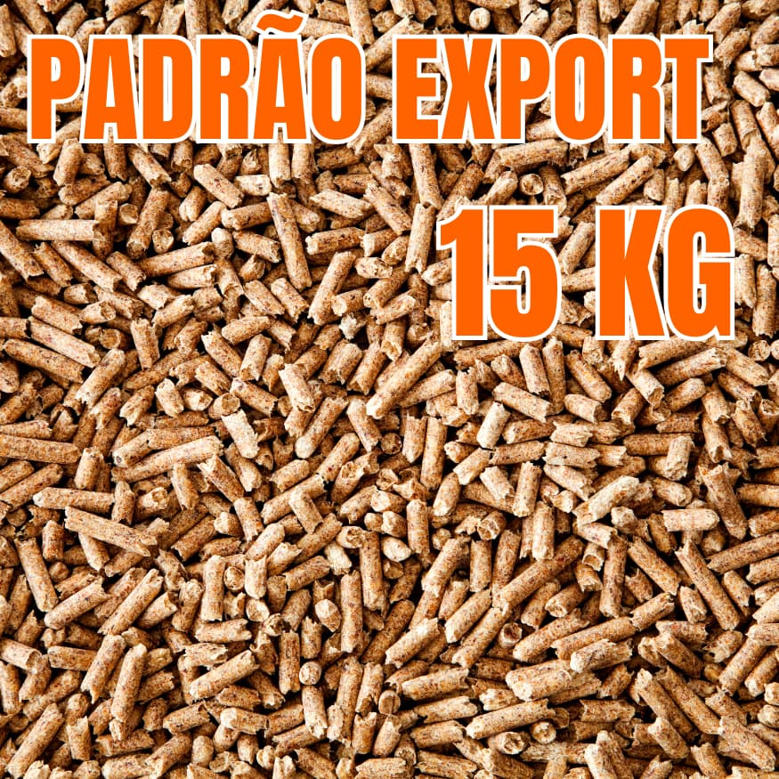 Areia Granulado Higiênico De Madeira Biodegradável Gatos e Roedores 15KG - LINHA PREMIUM EXPORT