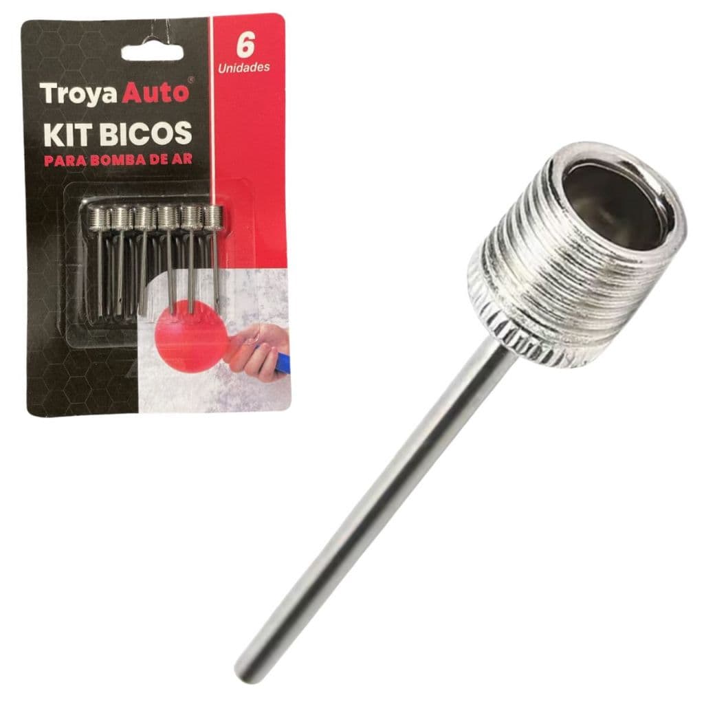 Kit 6 Bico Bomba De Ar Bola Futebol Basquete Volei Universal