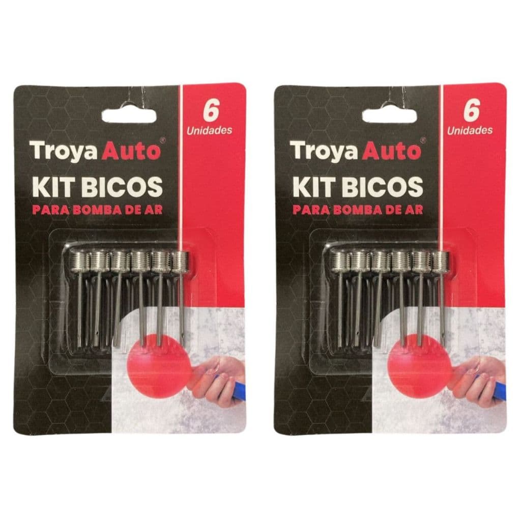 Kit 12 Bico Bomba Ar Bola Futebol Basquete Volei Universal