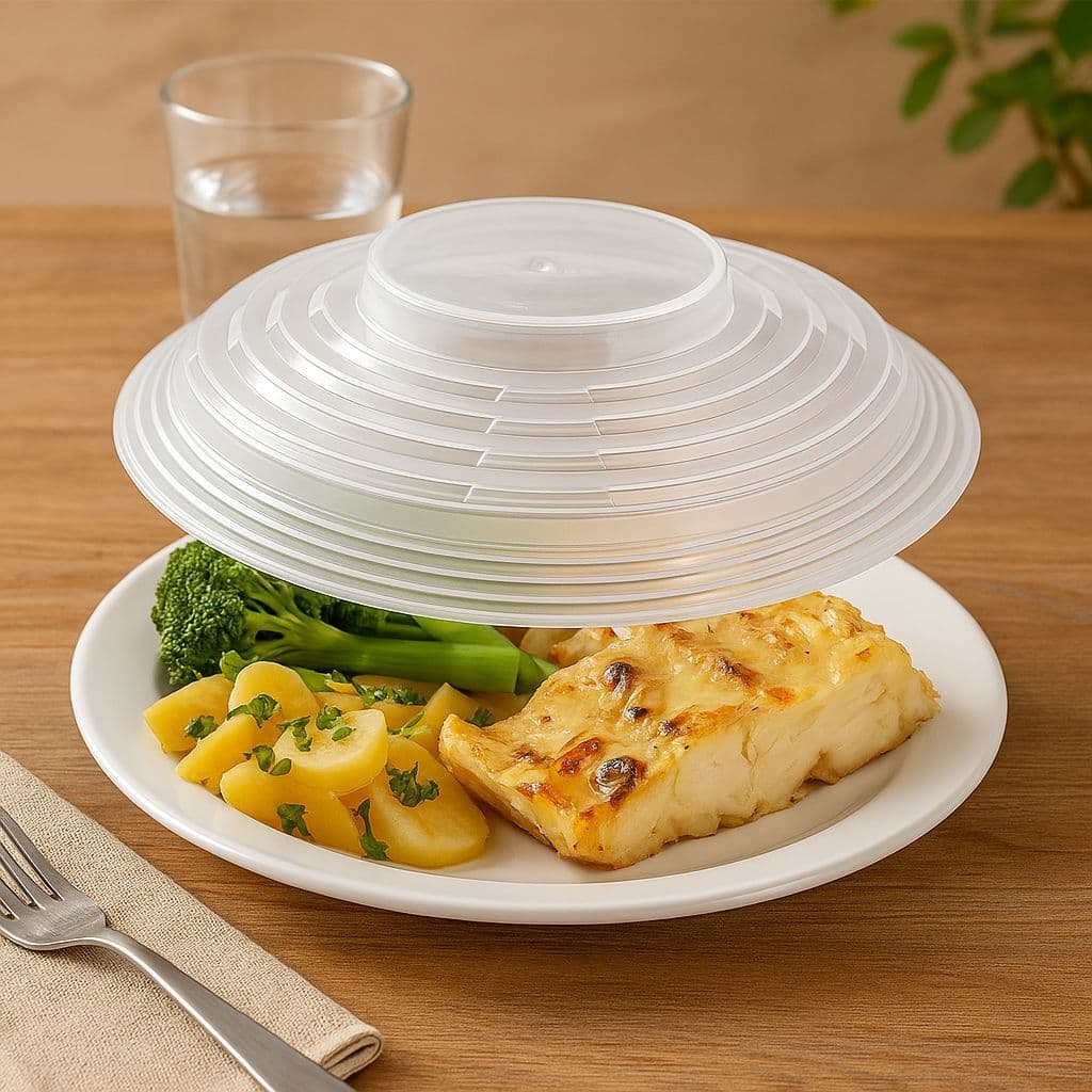 Tampa Para Microondas Protetor Alimentos Anti Sujeira Comida Plástico Pratos