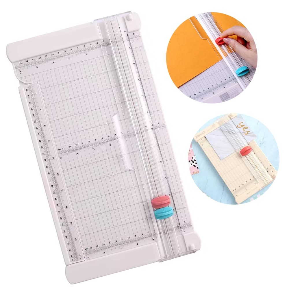 Guilhotina Manual Refiladora 43cm com Vinco – Scrapbook Papel Cartão Artesanato 6x12"