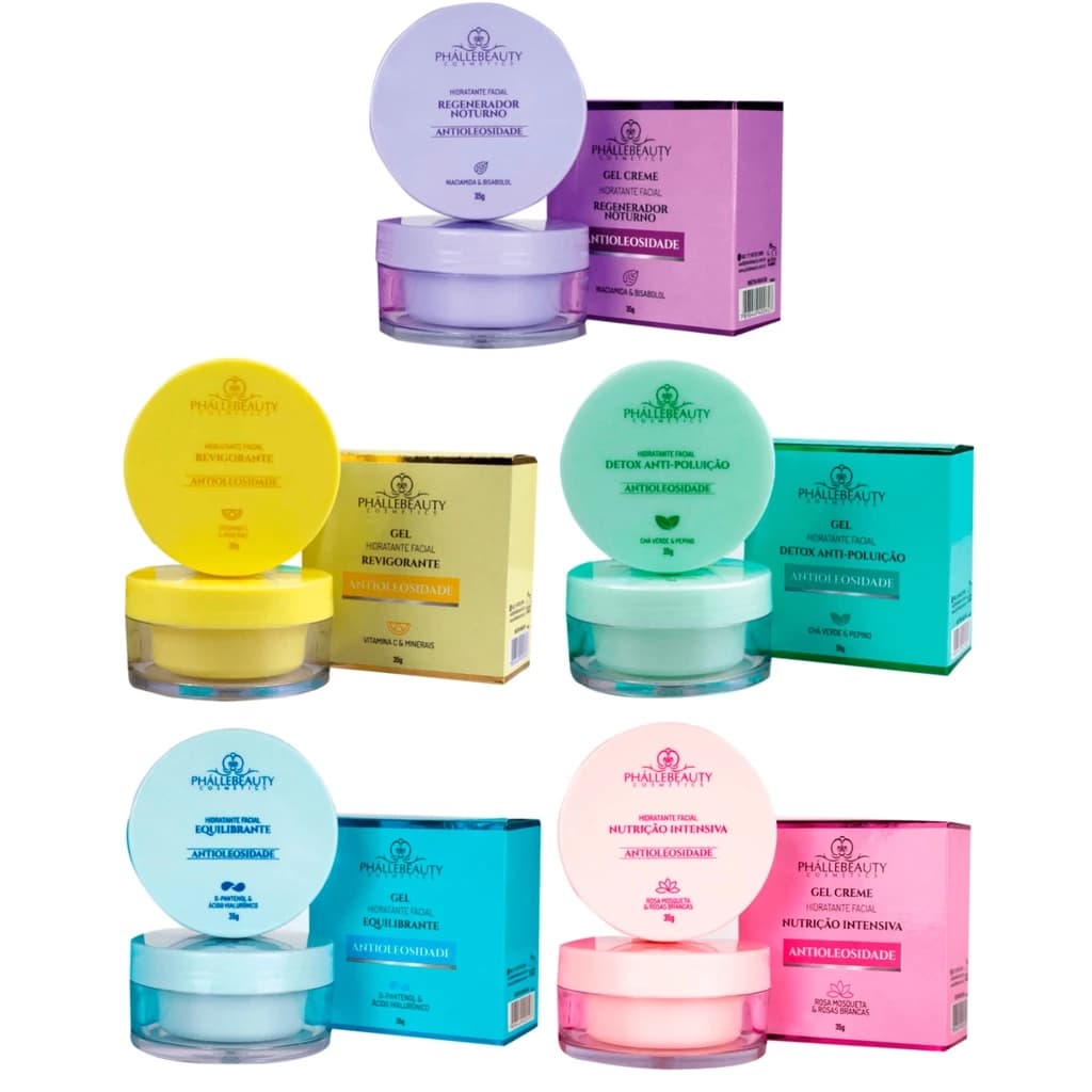 Hidratante Facial em Gel Antioleosidade - Phállebeauty 35g