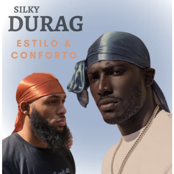 2 Unidades de Bandana dureg Bandana Durag Silky Cetim Waves Preta