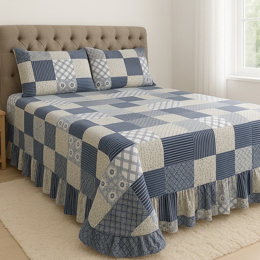 Kit Colcha Cobre Leito Casal Queen Solteiro Helena 400 Fios Toque Macio com Porta Travesseiro Luxo