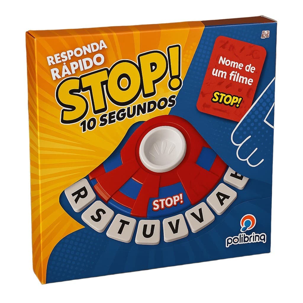 Jogo De Tabuleiro stop - Jogo De Palavras Rápido, adedonha Ideal Para Famílias E Crianças logico
