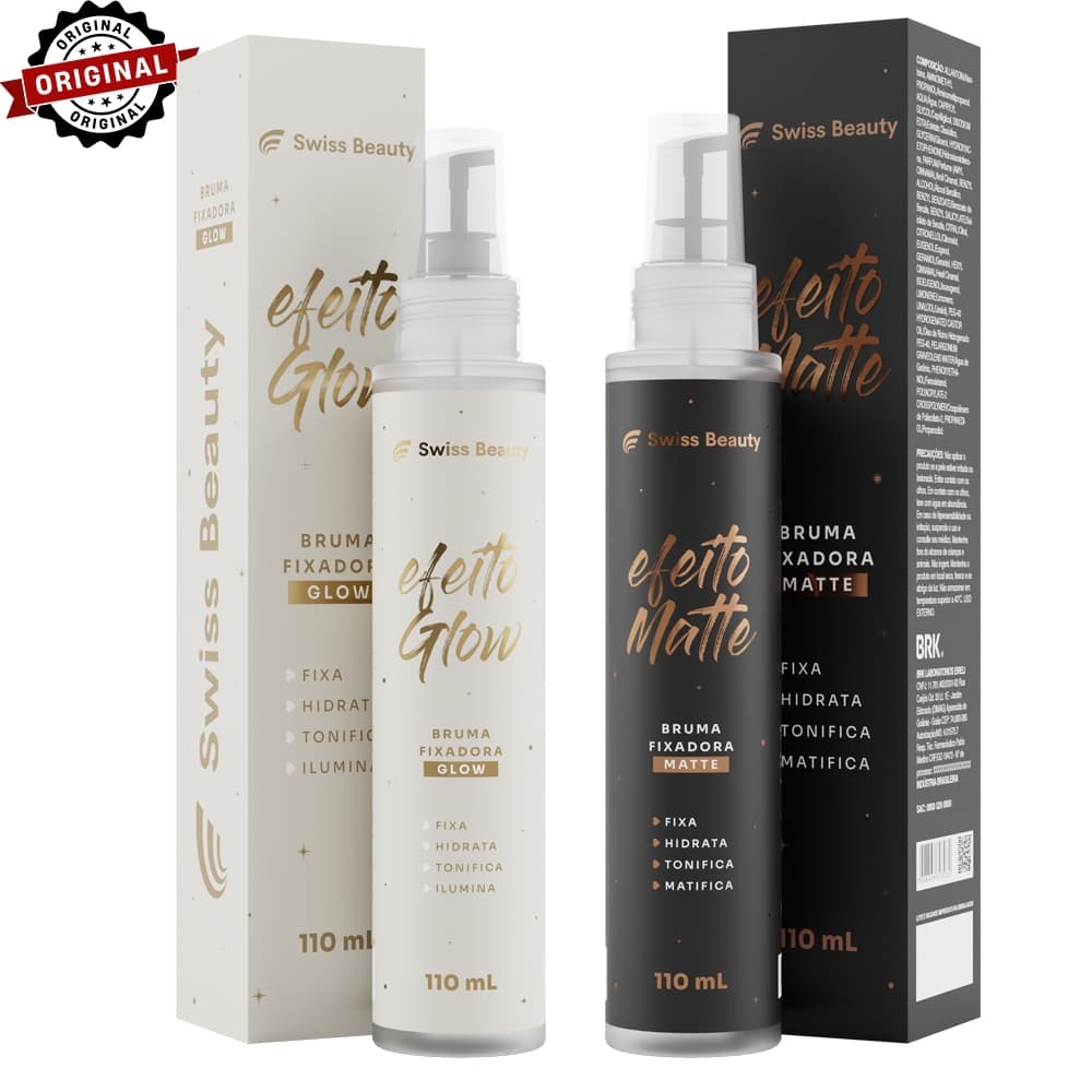 Bruma Fixadora de Maquiagem 110ml SWISS BEAUTY | Matte e Glow, Fixador de Maquiagem