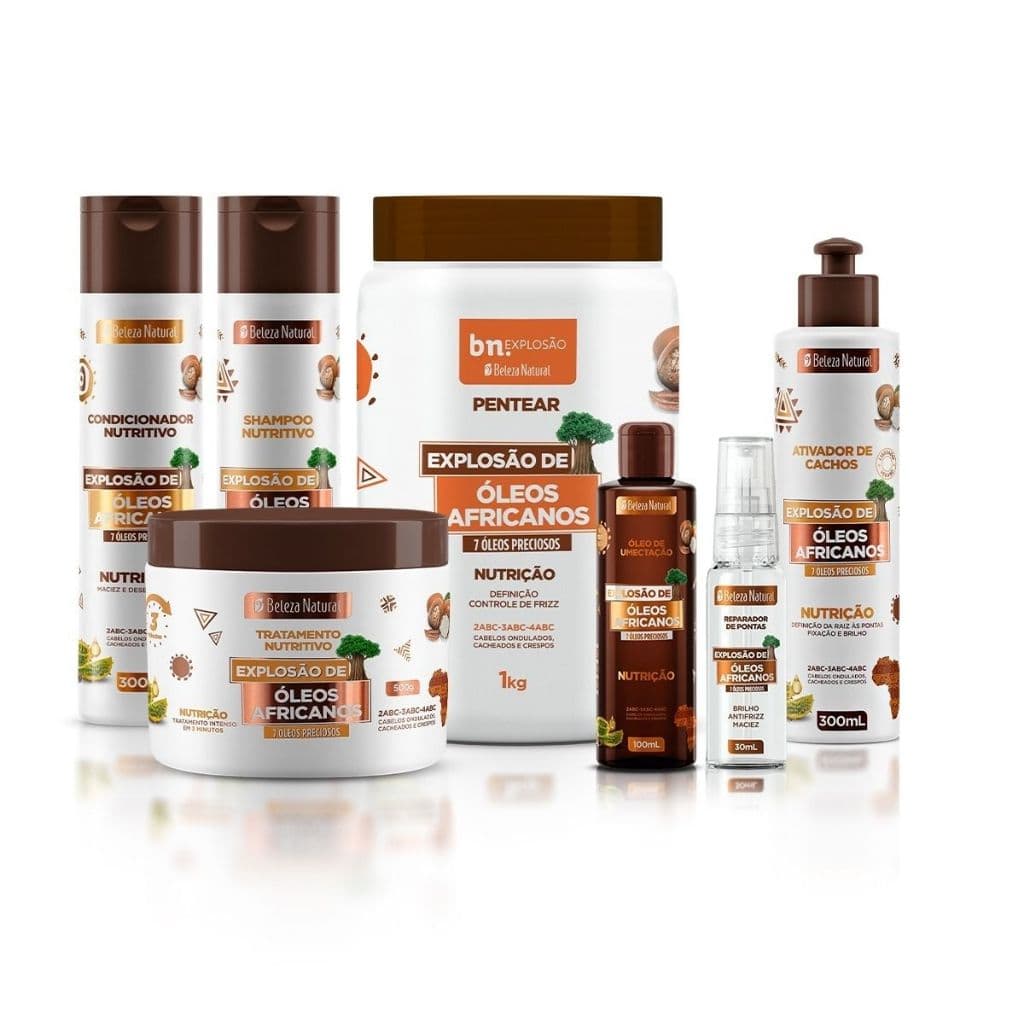 Kit Linha Completa Explosão de Óleos Africanos bn.Cachos