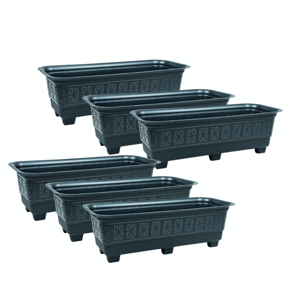 KIT VASO  FLOREIRA JARDINEIRA PRETA 6 LITROS PLÁSTICO RESISTENTE