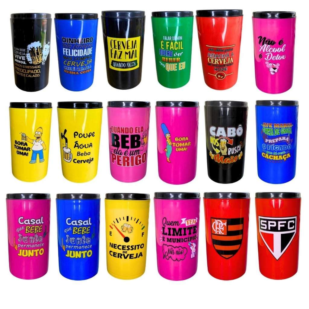 Porta Latão Suporte Cerveja Térmico Camisinha Time Marcas para Lata 473ml