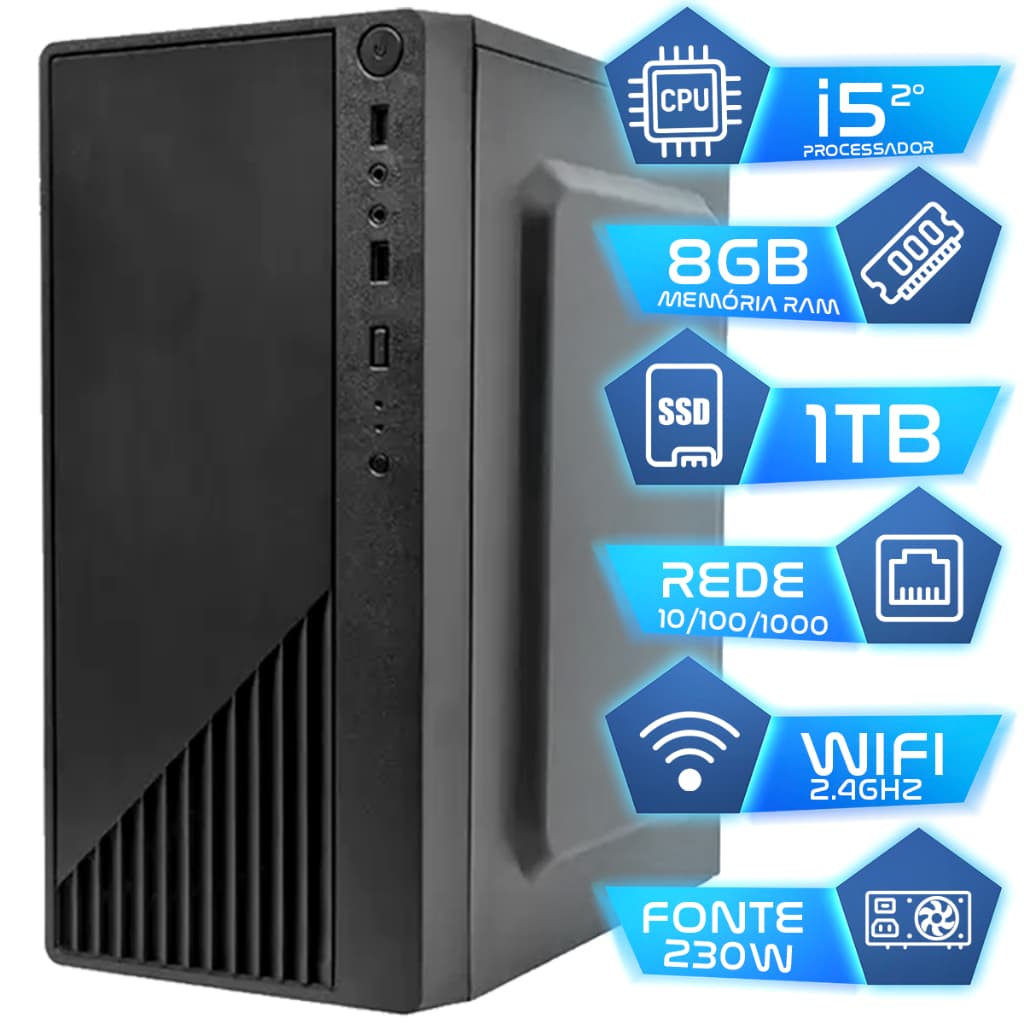 Pc Computador I5 Intel Core Ssd 1TB Memoria 8gb