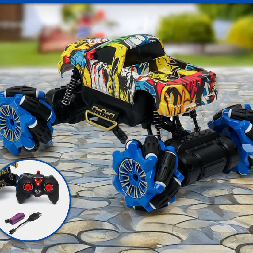 Carrinho Super Veloz Brinquedo 7 Funções Controle Remoto Luz