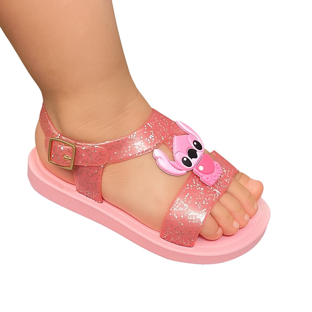 Sandália Infantil Menina Stitch Bebê Confortavel Antiderrapante Leve