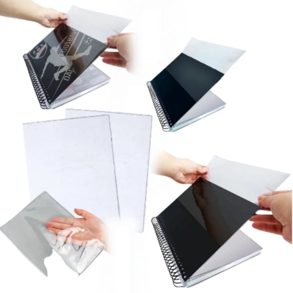 CAPA PRONTA PLÁSTICA PARA CADERNO DE ARAME - ENCAIXE PERFEITO- ESCOLHA QUANTIDADE