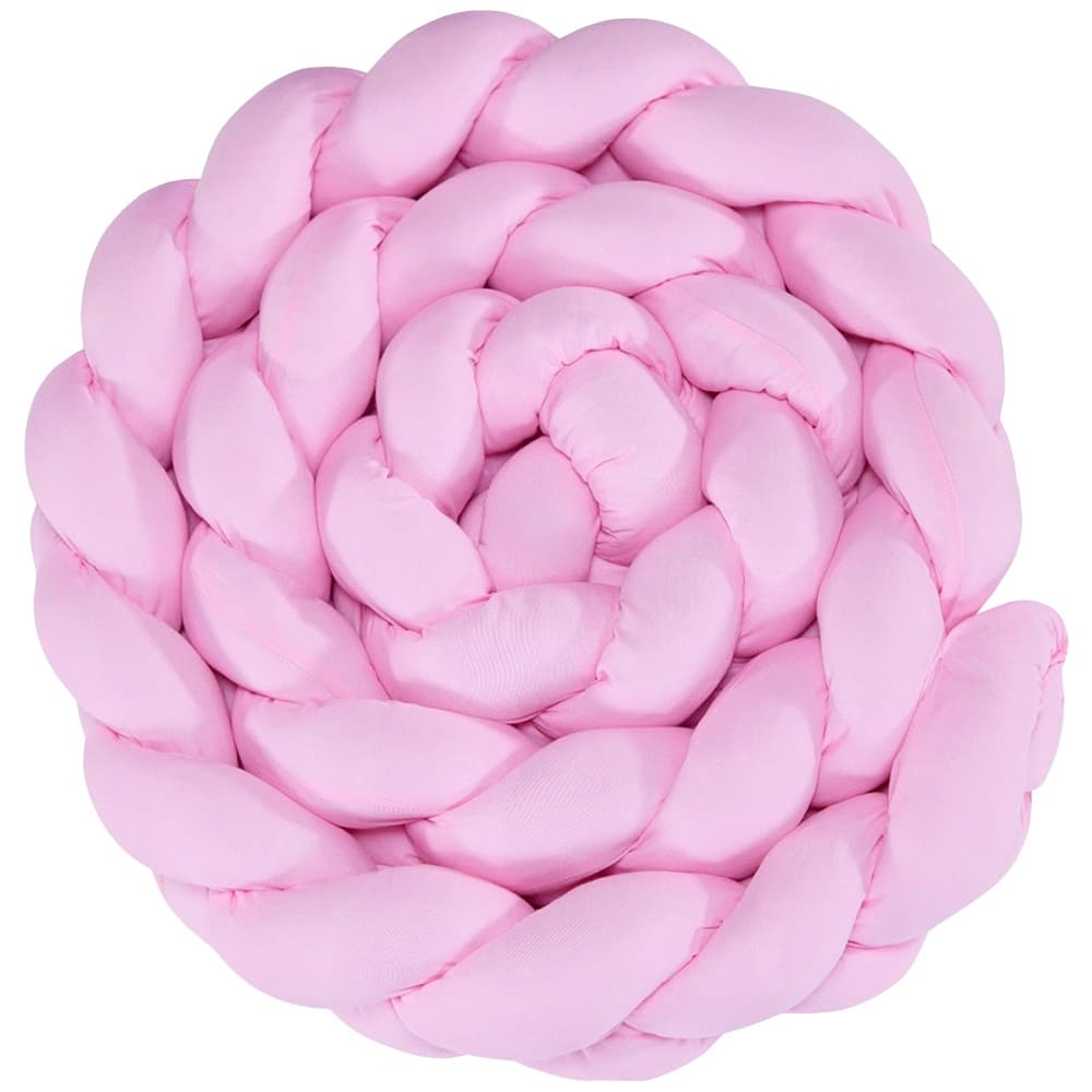 Protetor para Berço Trança Aconchego Rosa