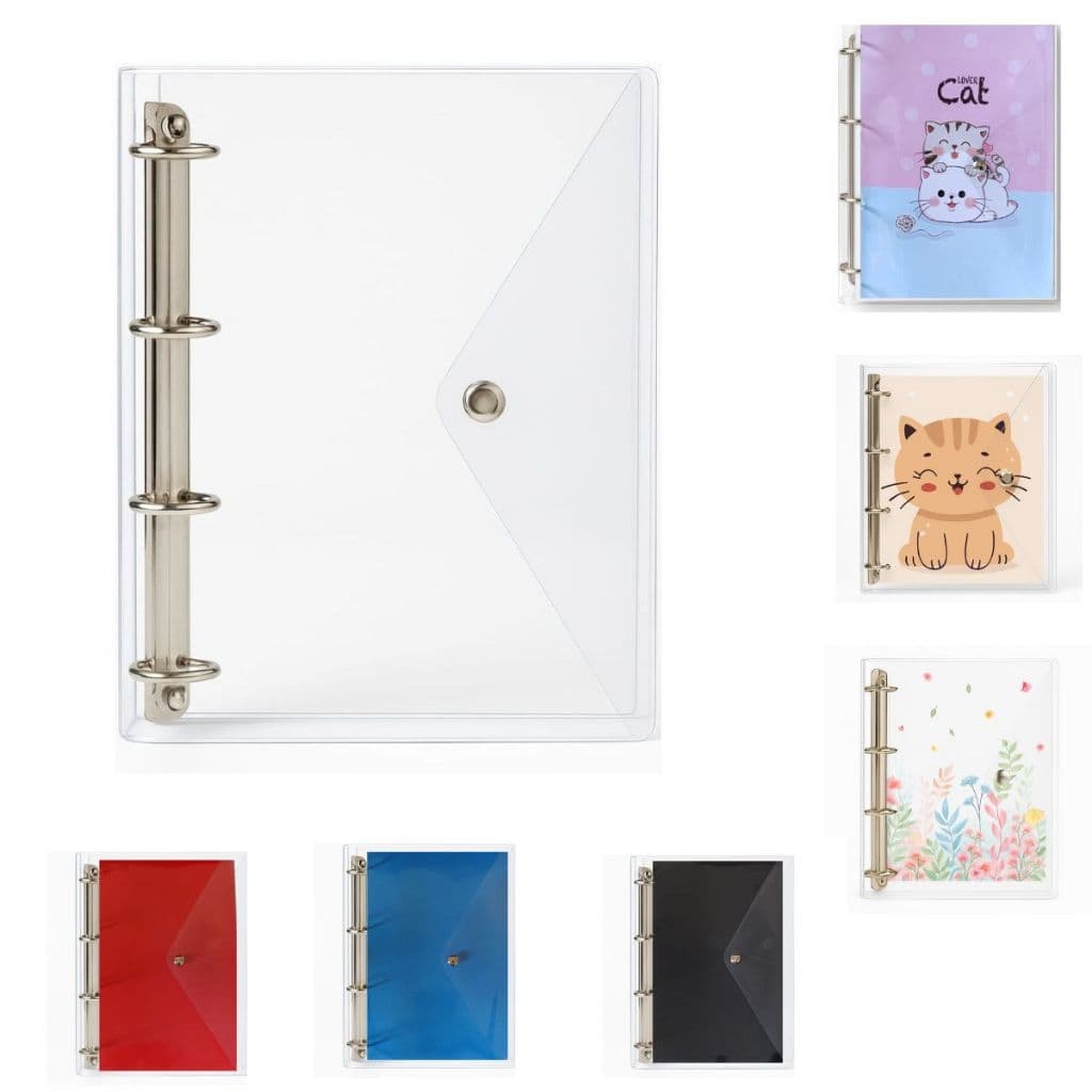 Fichário Transparente Caderno Argolado Universitário 4 Argolas Escolha Sua Capa