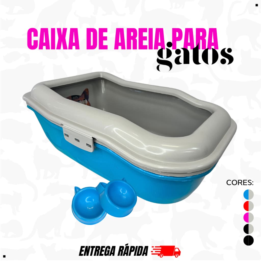 Caixa Areia Furba Furbox Pet Banheiro Gato Grande Bandeja Sanitário Inteligente Alta Envio Imediato