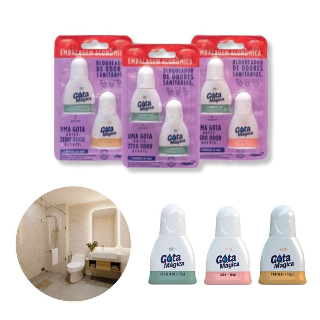 Bloqueador De Odores De Banheiro Privada Gota Mágica C/2un