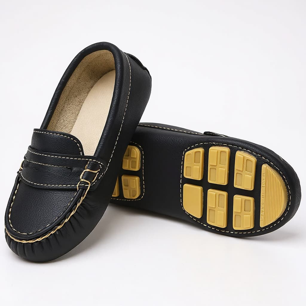 Mocassim Infantil Menino Antiderrapante Confort Sapato Batizado Confortável Criança Neutro Leve