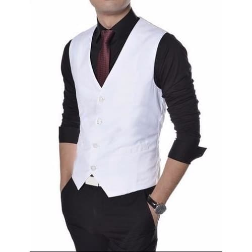 Colete Social Masculino Branco ótimo Caimento