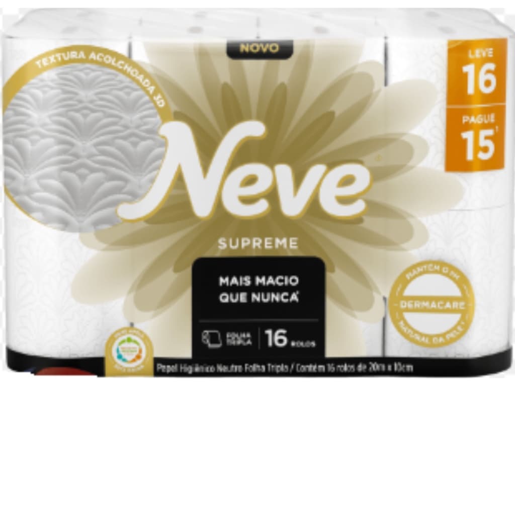 Papel Higiênico Folha Tripla SUPREME: Leve 16 , 32 ou 48 Unidades