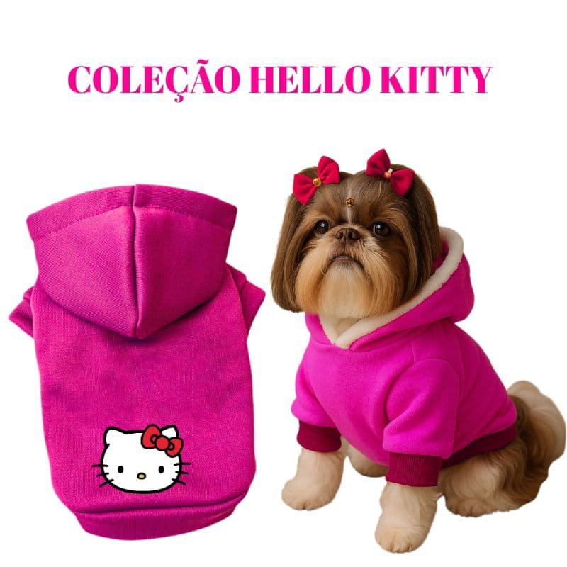 MOLETOM PET CÃES E GATOS/ HELLO KITTY