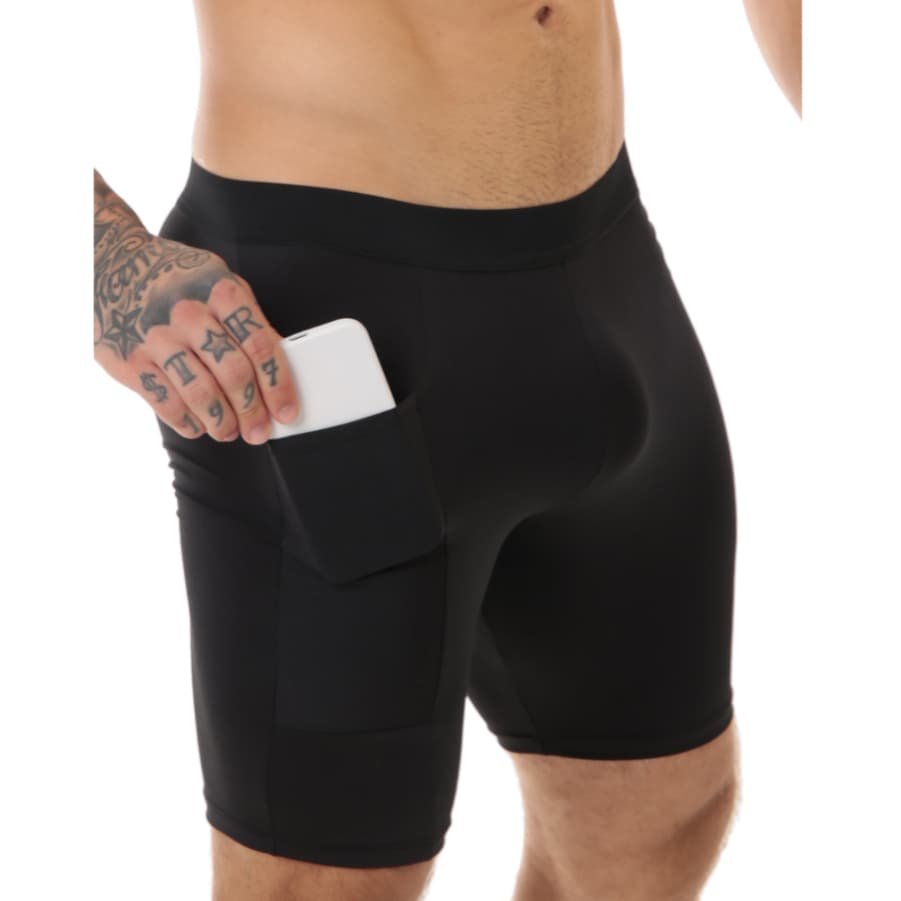 Bermuda Térmica Masculina com Bolso Segunda Pele Esportiva Compressão