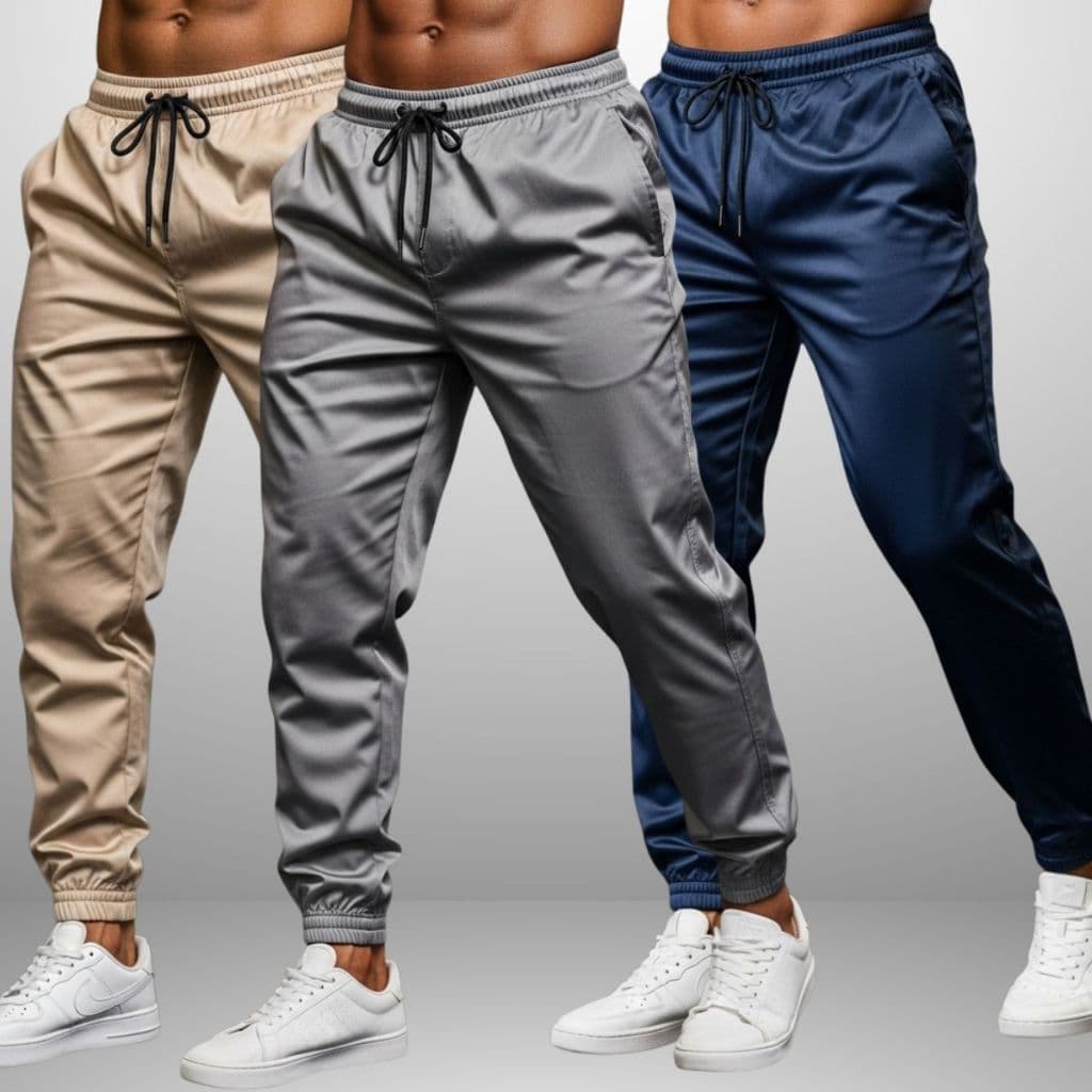 Kit 3 Calça Masculina Com Elastano Esportiva Fitness Slim Fit Com Bolsos top 01