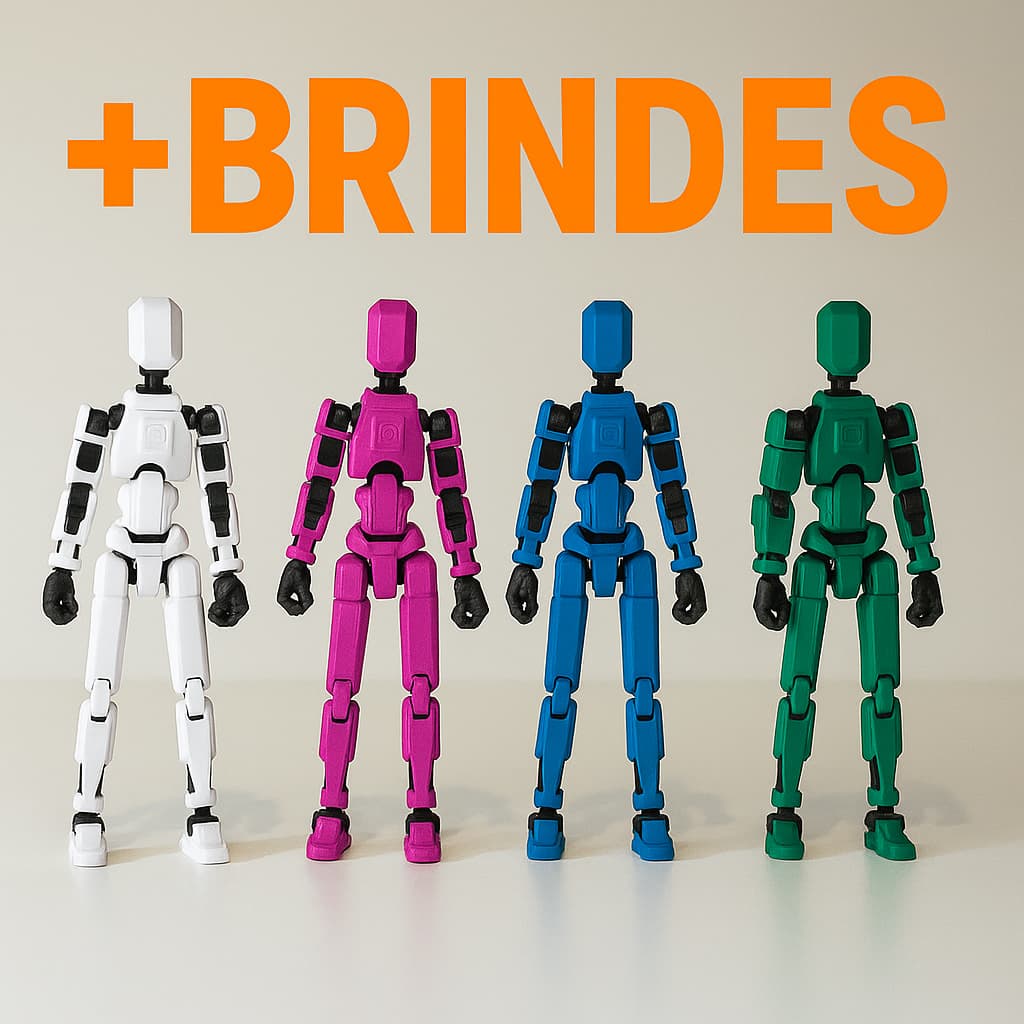 Boneco Dummy 13 + BRINDES - Action figure robô Articulado - presente criativo brinquedo geek artista