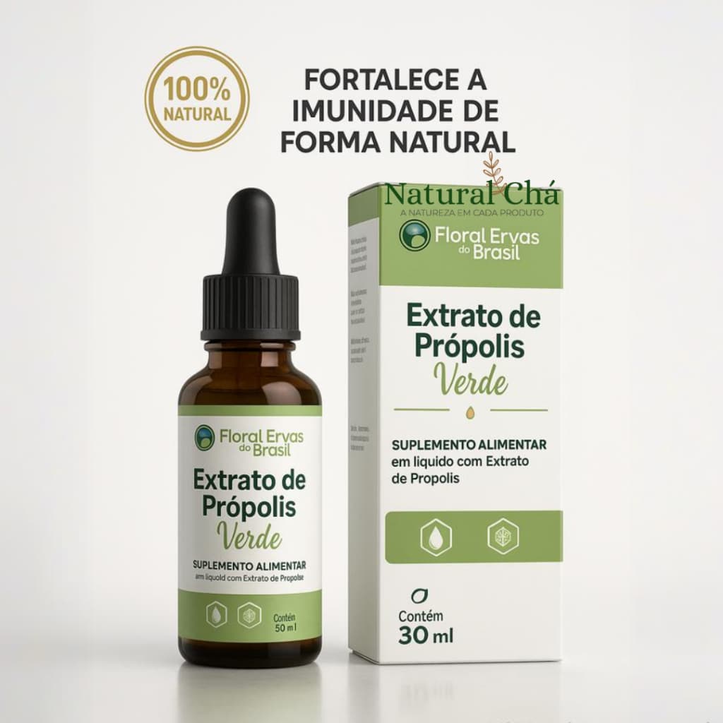Extrato de Própolis Verde 100% Puro 30ml Natural Floral Ervas do Brasil