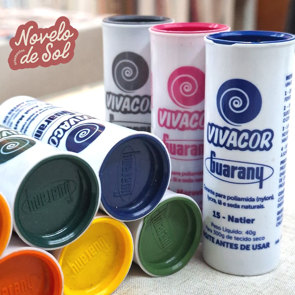 Tinta Corante Para Tingir Tecidos Poliamida Nylon Lycra Biquini Vivacor Guarany Tingimento de Roupa