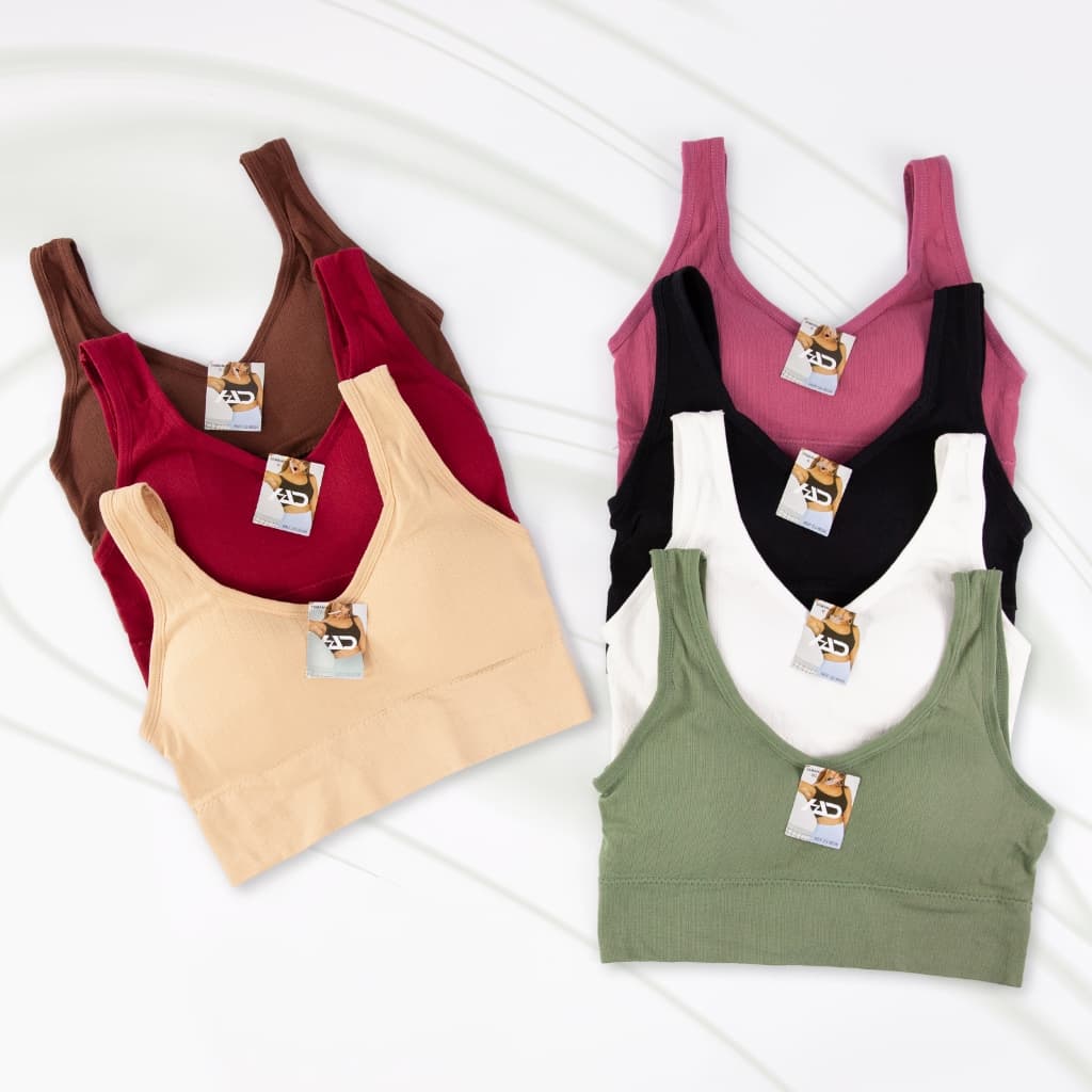 Kit 2 Sutia Top com bojo Sem Costura Confortavel Fitness e Academia Cores sortidas